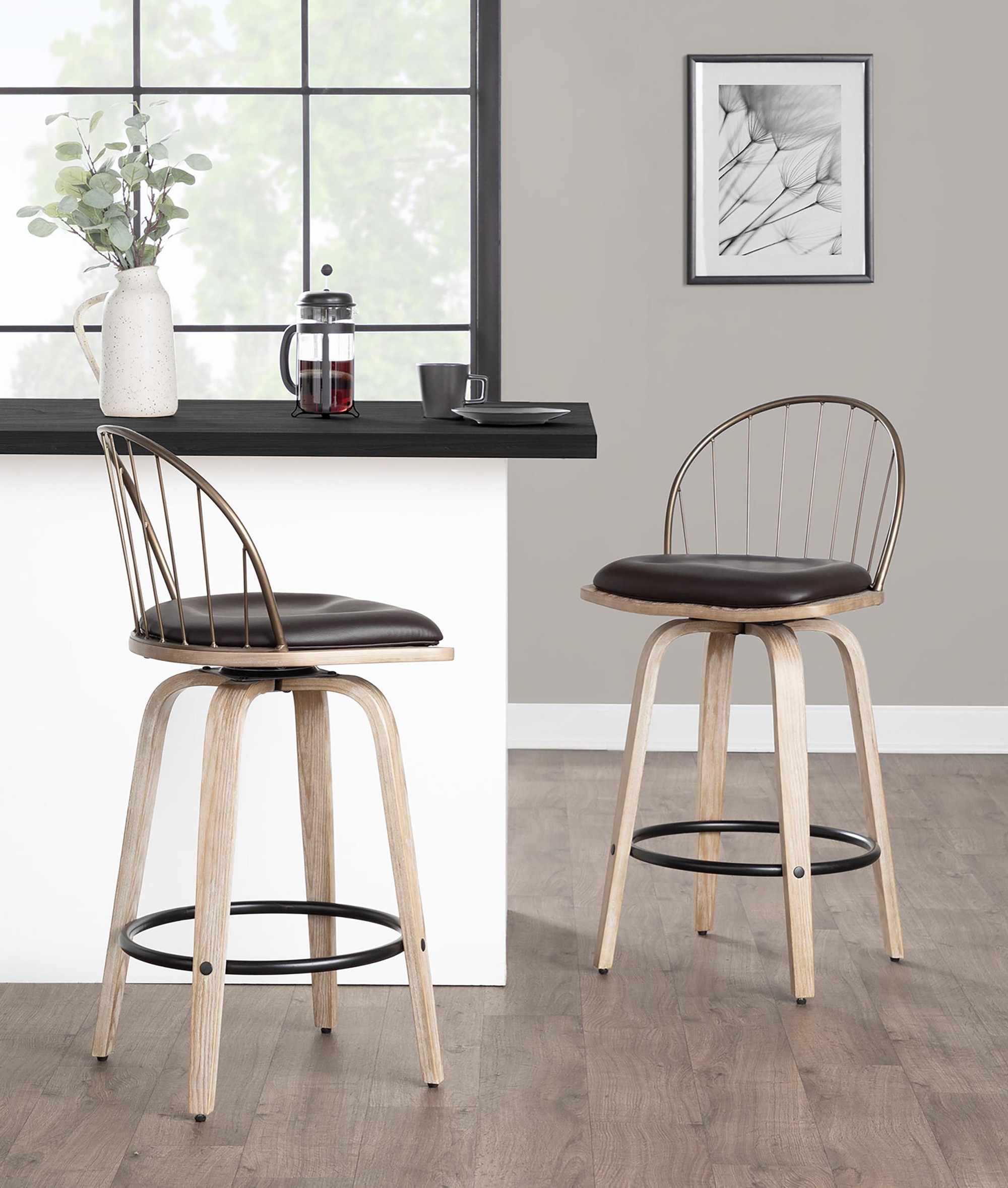 Riley 26" Fixed-height Counter Stool - Set Of 2